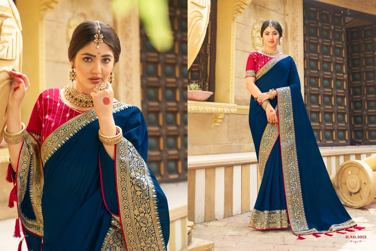 Suma Designer Manyta Vichitra Blooming Wholesale Fancy Sarees Catalog — Wholesale Sarees, MPA wholesale from Surat - Gallery Image 3